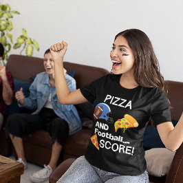 Camiseta Fútbol divertido y pizza
