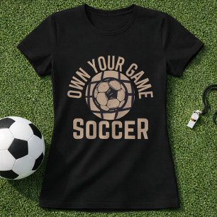Camiseta Fútbol Domina Tu Juego Red de Balón Gráfico Vintag