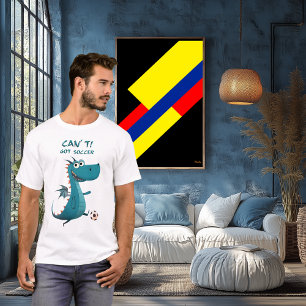 Camiseta Fútbol Dragón Divertido   No Puede. Tiene Fútbol. 