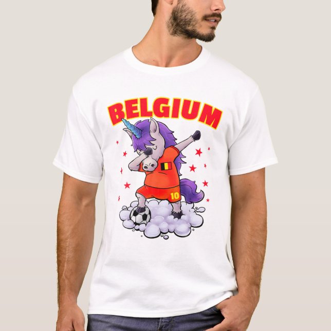 Camiseta Fútbol en Bélgica con el nombre de Unicornio (Anverso)