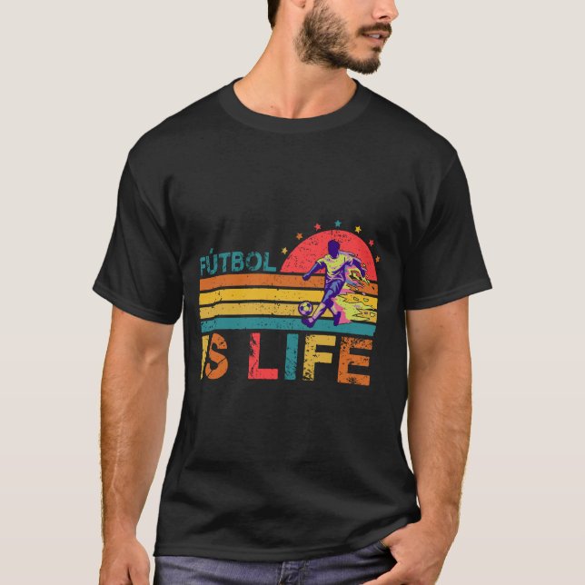Camiseta Futbol es vida, regalo de fútbol, divertido amante (Anverso)