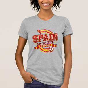 Camiseta Fútbol España 2026 Fútbol Negrita Tipografía País