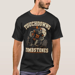 Camiseta Fútbol Esqueleto Halloween Vintage Apretado 