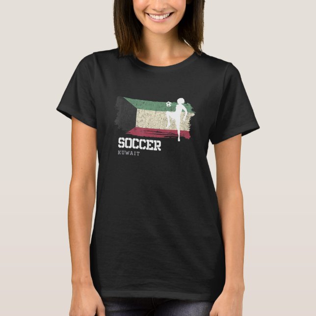 Camiseta Fútbol femenino bandera de Kuwait Chicas (Anverso)