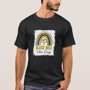 Camiseta Fútbol femenino Black Gold Vibe Only Rainbow Leopa