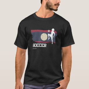 Camiseta Fútbol femenino con bandera de Laos Chicas
