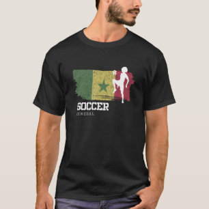 Camiseta Fútbol femenino con bandera de Senegal Chicas