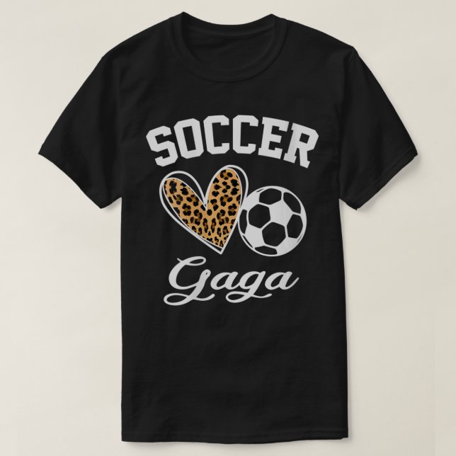Camiseta Fútbol femenino Gaga Leopard Heart Graciosa Madre  (Diseño del anverso)