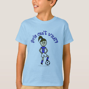 Camiseta Fútbol femenino ligero en uniforme azul