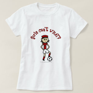 Camiseta Fútbol femenino ligero en uniforme rojo
