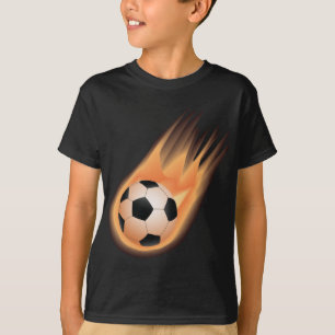 Camiseta fútbol, fuego del balón de fútbol