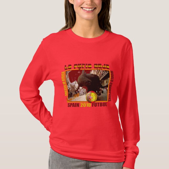 Camiseta Fútbol Futbol de Bull del español de Furia Roja (Anverso)