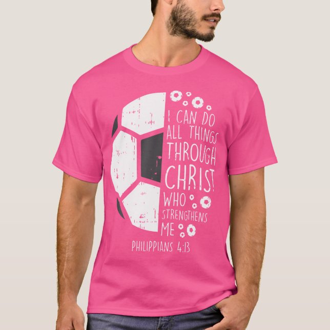 Camiseta Fútbol Fútbol Puedo Hacer Cosas Biblia Dios Jesús (Anverso)