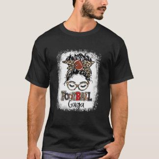 Camiseta Fútbol Gaga Life Messy Bun Leopard Día de la Madre