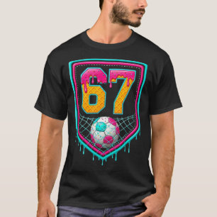 Camiseta Fútbol Goteo Número 67 Jugador de Fútbol