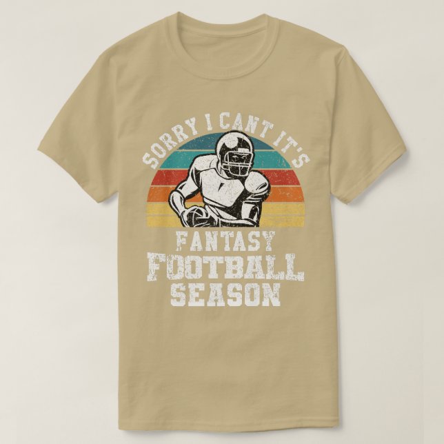 Camiseta Fútbol gracioso siento no poder ser un fútbol fant (Diseño del anverso)