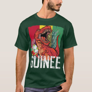 Camiseta Fútbol guyanés por bandera de Guinea de dinosaurio