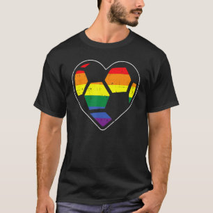 Camiseta Futbol Heart Sport Lgbtq Rainbow Gay Pride Ally Me