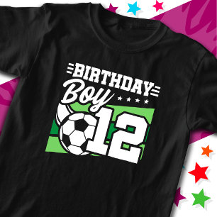 Camiseta Fútbol infantil de 12 años 12º niño de cumpleaños