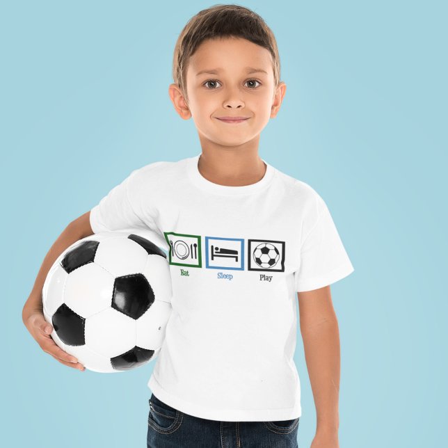 Camiseta Futbol infantil de fútbol de Eat Sleep Play (Subido por el creador)