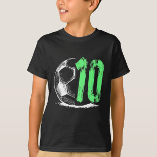 Camiseta Fútbol infantil Fiesta de cumpleaños de niño de 10