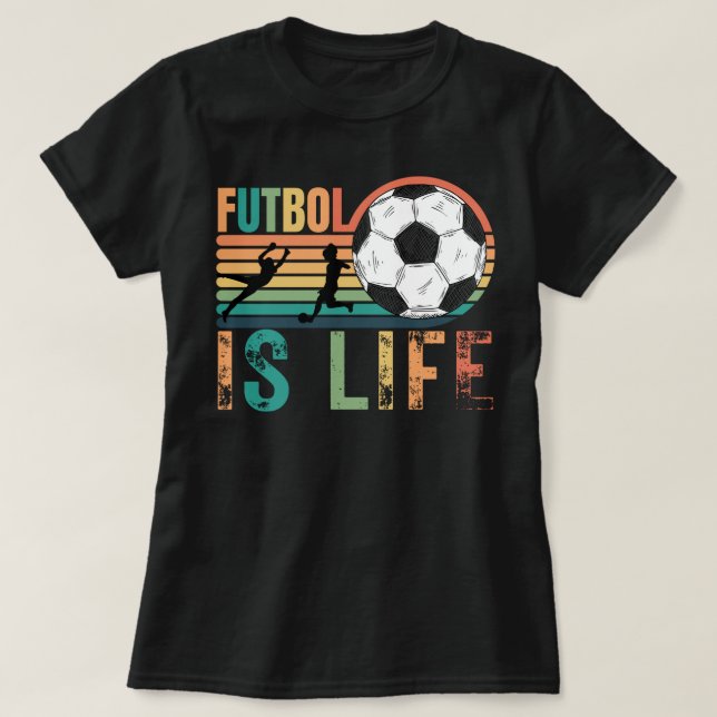 Camiseta Futbol IS life, Women's Soccer Mom (Diseño del anverso)
