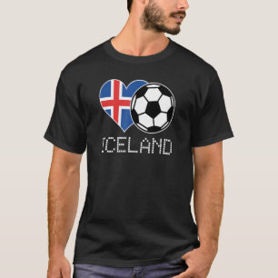 Camiseta Fútbol Islandia Islandés Bandera Amor País Orgullo
