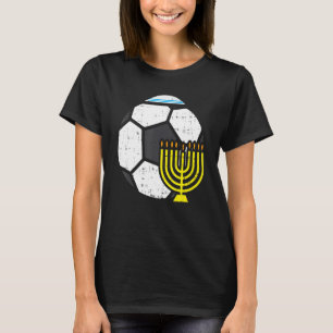 Camiseta Fútbol judío Menorah Hanukkah Chanukah Sp
