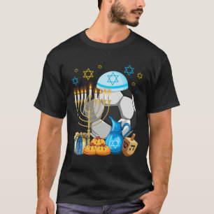 Camiseta Fútbol judío Menorah Hanukkah Chanukah Sport