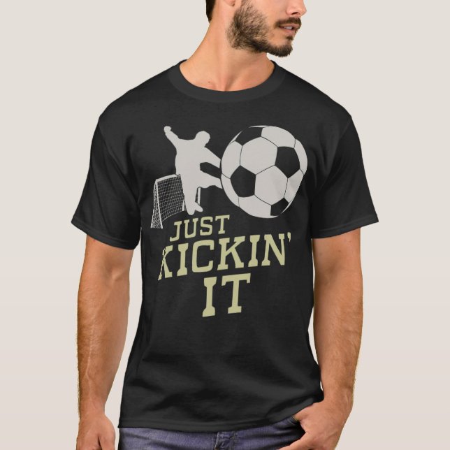 Camiseta Futbol Just Kickin juega fútbol (Anverso)