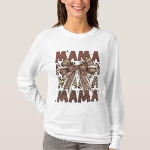 Camiseta Fútbol Mama Bow, Fall Coquette Bow