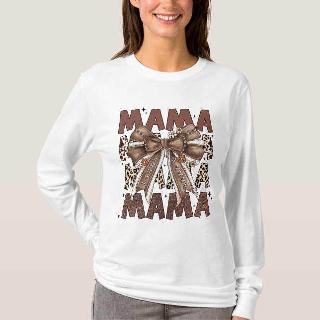 Camiseta Fútbol Mama Bow, Fall Coquette Bow (Anverso)