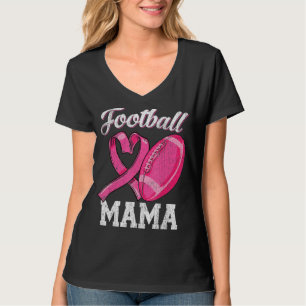 Camiseta Fútbol Mama Leopard Pink Heart Game Day