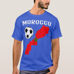 Camiseta Fútbol marroquí con bandera de Marruecos
