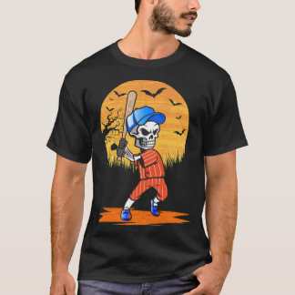 Camiseta Fútbol masculino Skeleton de Béisbol americano Hal