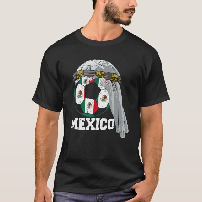 Camiseta Fútbol MÉXICO 2022 Bandera de México Árabe Keffiye (Anverso)