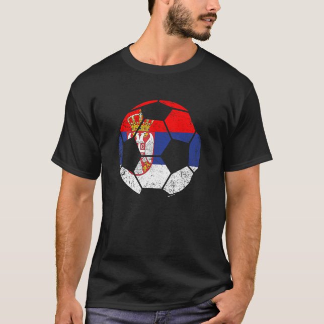 Camiseta Fútbol Mundial Serbia País ventilador serbio B (Anverso)