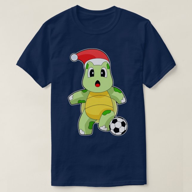 Camiseta Fútbol Navidad de tortugas (Diseño del anverso)