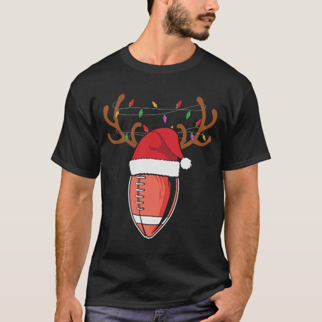 Camiseta Fútbol navidad Santa Hat Reindeer (Anverso)