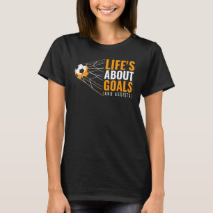 Camiseta Fútbol para chicos 'la vida se trata de objetivos'