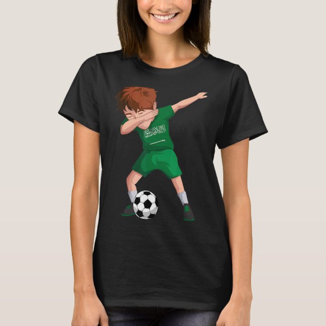 Camiseta Fútbol para niños sauditas Bandera de Arabia Saudi (Anverso)