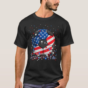 Camiseta Fútbol Patriótico 4 de julio Bandera Estadounidens
