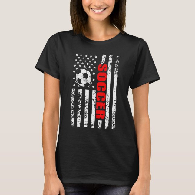 Camiseta Fútbol Patriótico Bandera Estadounidense (Anverso)
