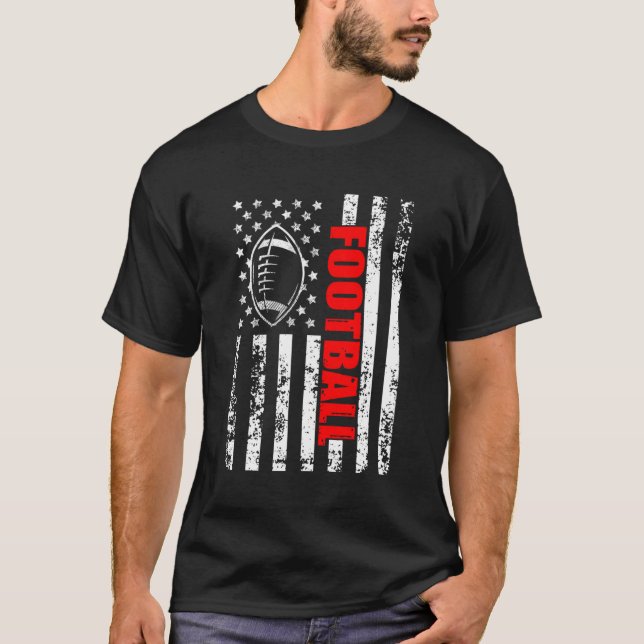Camiseta Fútbol Patriótico de Bandera Americana (Anverso)