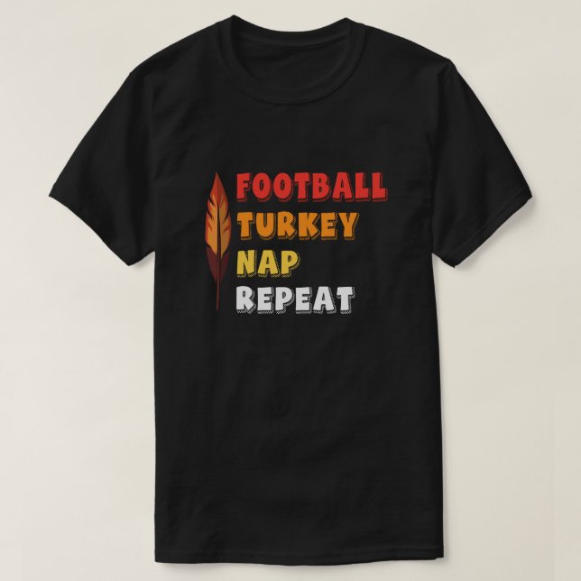 Camiseta Fútbol Pavo Dormir Repetir (Diseño del anverso)