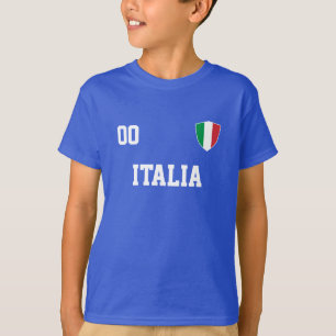 Camiseta Fútbol Personalizado De Italia Y Número
