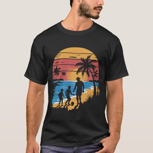 Camiseta Fútbol playa para padres y 2 hijos (Anverso)