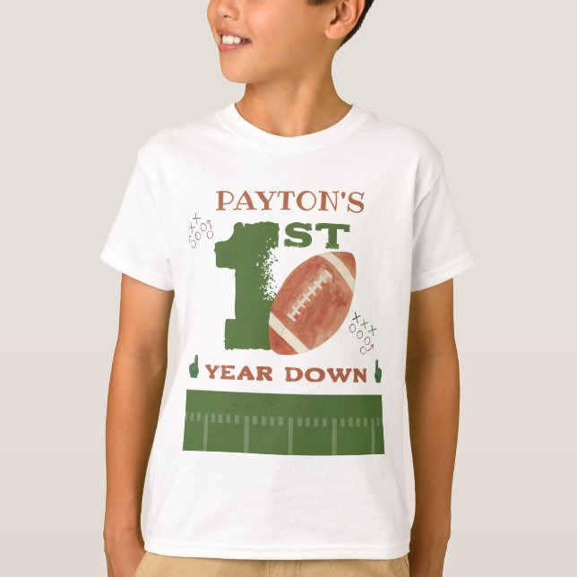 Camiseta Fútbol Primer año después partido de cumpleaños de (Anverso)