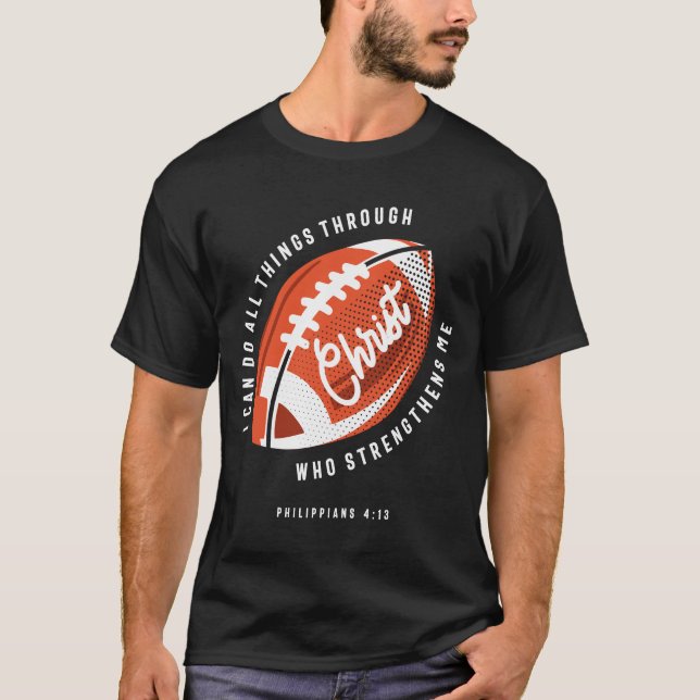 Camiseta Fútbol Religioso Cristiano Filipino 4:13 (Anverso)