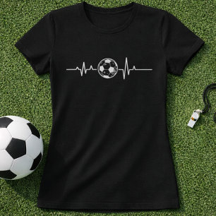 Camiseta Fútbol Simple Latido del Corazón; Gráfico del Puls